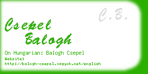 csepel balogh business card